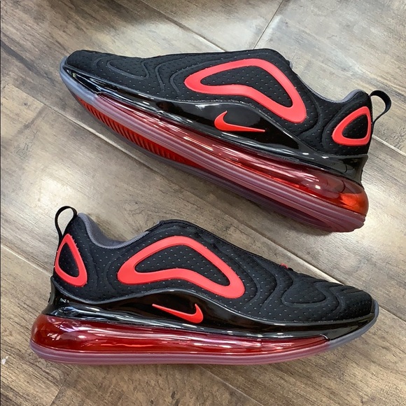 NIKE AIR MAX 720 Black/University Red-Black men’s - Picture 13 of 16